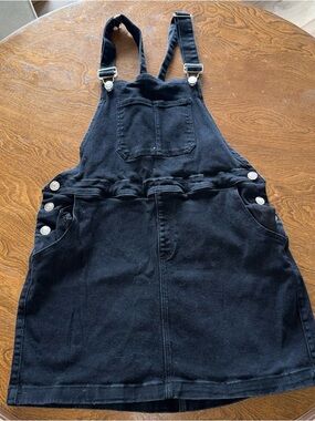 Hot Topic Skirtalls (skirt bottom/overall top), size large, color: Black